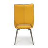 Shankar Medallion Yellow Leather Match Swivel Dining Chair