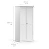 Axton Westchester Wardrobe with 2 Doors in White