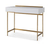 Gillmore Space Alberto Dressing Table White With Brass Accent