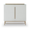 Gillmore Space Alberto Two Door High Sideboard White With Brass Accent