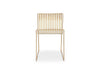 Gillmore Space Finn Stacking Dining Chair Natural Upholstered & Brass Frame