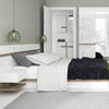 Axton Norwood Bedroom 3 Door Robe With Mirror In White With A Truffle Oak Trim