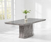 Como 200cm Grey Marble Dining Table