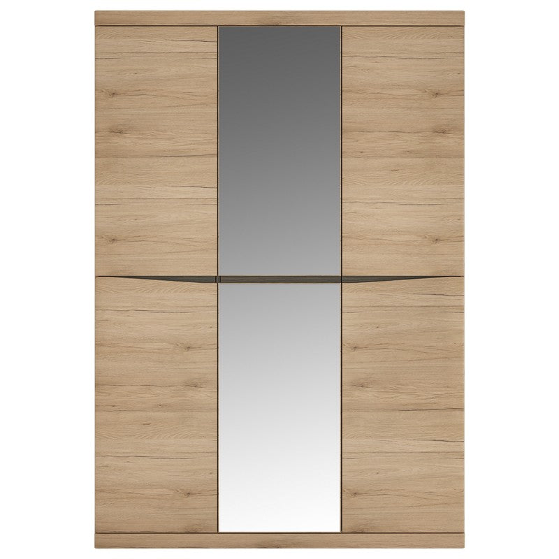 Axton Eastchester 3 Door Wardrobe With Centre Mirror Door In Oak