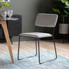 Mayfield Westlock Fabric Dining Chair Black Metal Legs (Pair)