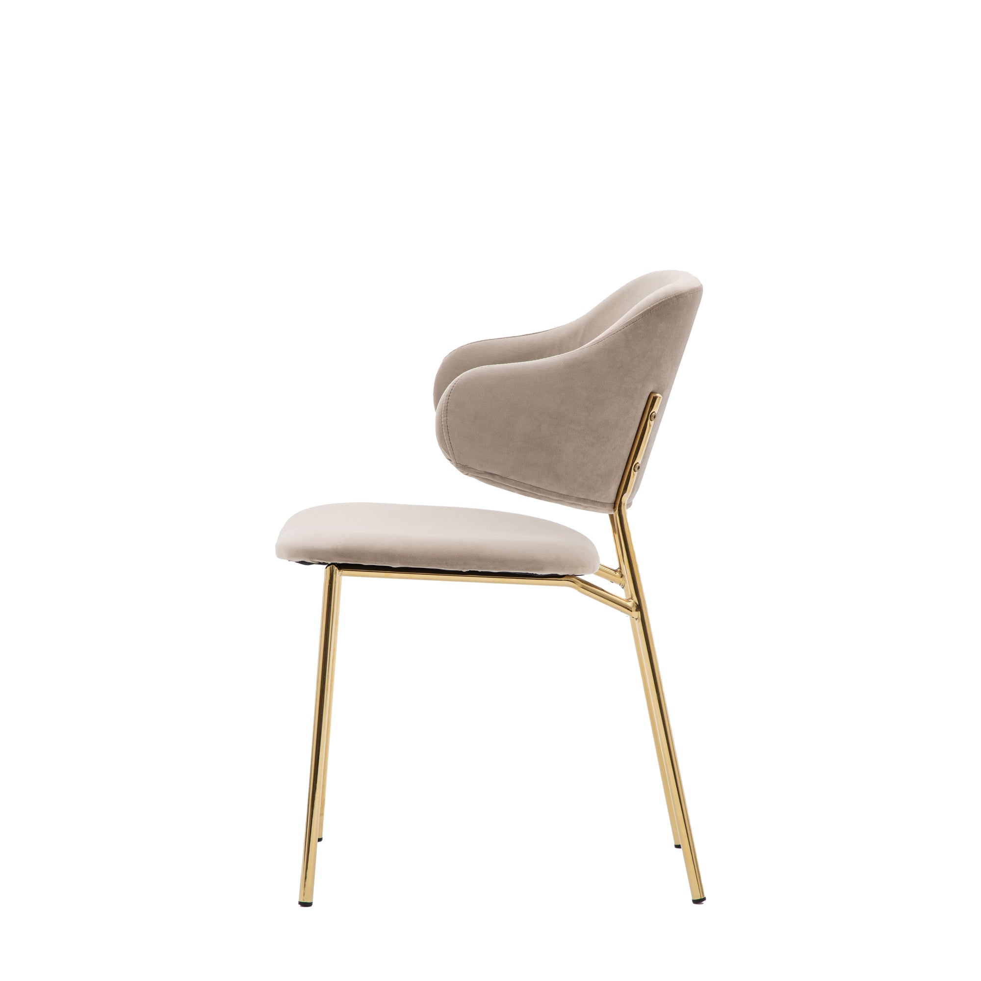 Mayfield Worrall Taupe Dining Chair Gold Legs (Discontinued )