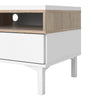 Axton Blauzes TV Unit 3 Drawers 1 Door in White and Oak