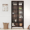 Axton Blauzes Display Cabinet Glazed 2 Doors in Black and Walnut