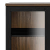 Axton Blauzes Display Cabinet Glazed 2 Doors in Black and Walnut