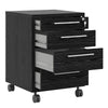 Axton Trinity Mobile Cabinet In Black Woodgrain