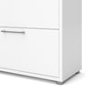 Axton Trinity Bookcase 5 Shelves with 2 Drawers + 2 File Drawers In White