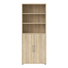 Axton Trinity Bookcase 5 Shelves with 2 Doors in Oak