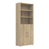 Axton Trinity Bookcase 5 Shelves with 2 Doors in Oak