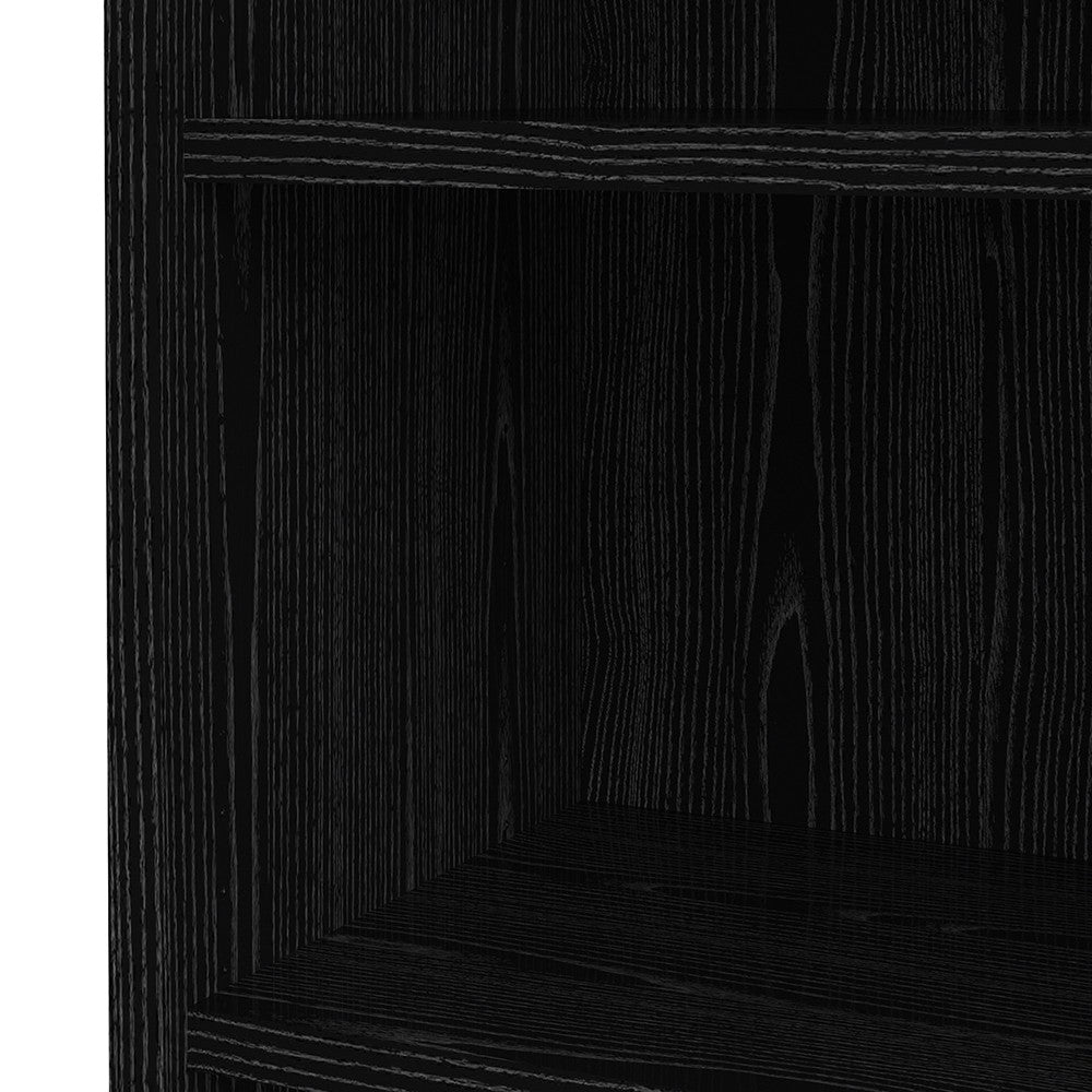 Axton Trinity Bookcase 4 Shelves in Black woodgrain