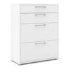 Axton Trinity Bookcase 2 Shelves with 2 Drawers + 2 File Drawers in White