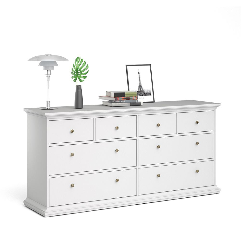 Axton Westchester Chest of 8 Drawers In White