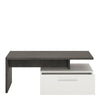 Axton Laconia 2 Drawer Coffee Table in Slate Grey and Alpine White