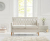 Casa Bella 2 Seater Ivory Fabric Sofa with Cushions