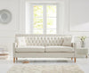 Casa Bella Ivory Fabric 3 Seater Sofa