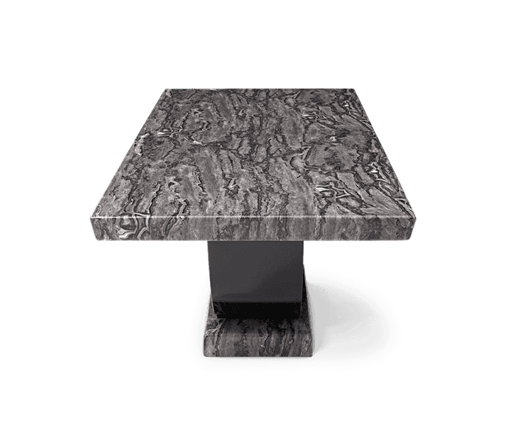 Rivilino 170cm Dark Grey Marble Dining Table