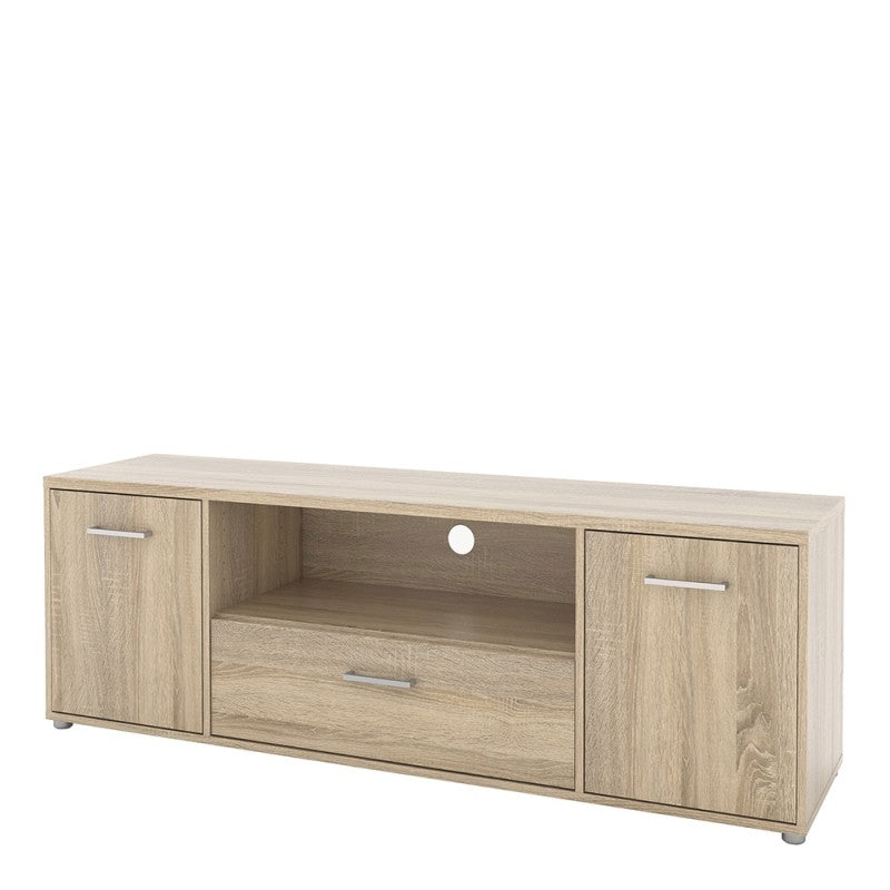 Axton Throggs Match TV Unit 2 Doors 1 Drawer 1 Shelf In Oak