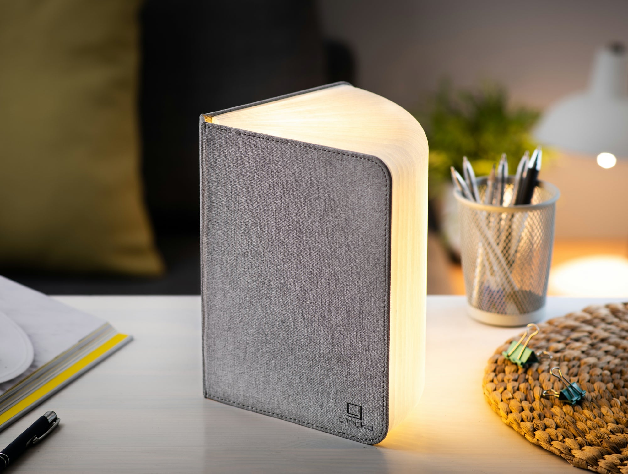 Ging-Ko Large Fabric Smart Book Light - Urban Grey