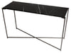 Gillmore Space Iris Large Console Table Black Marble Top