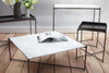 Gillmore Space Iris Square Coffee Table White Marble Top