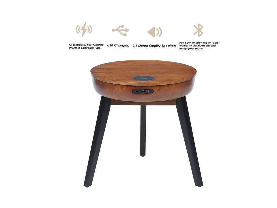 Jual San Francisco Speaker/Charging Smart Lamp Table Walnut