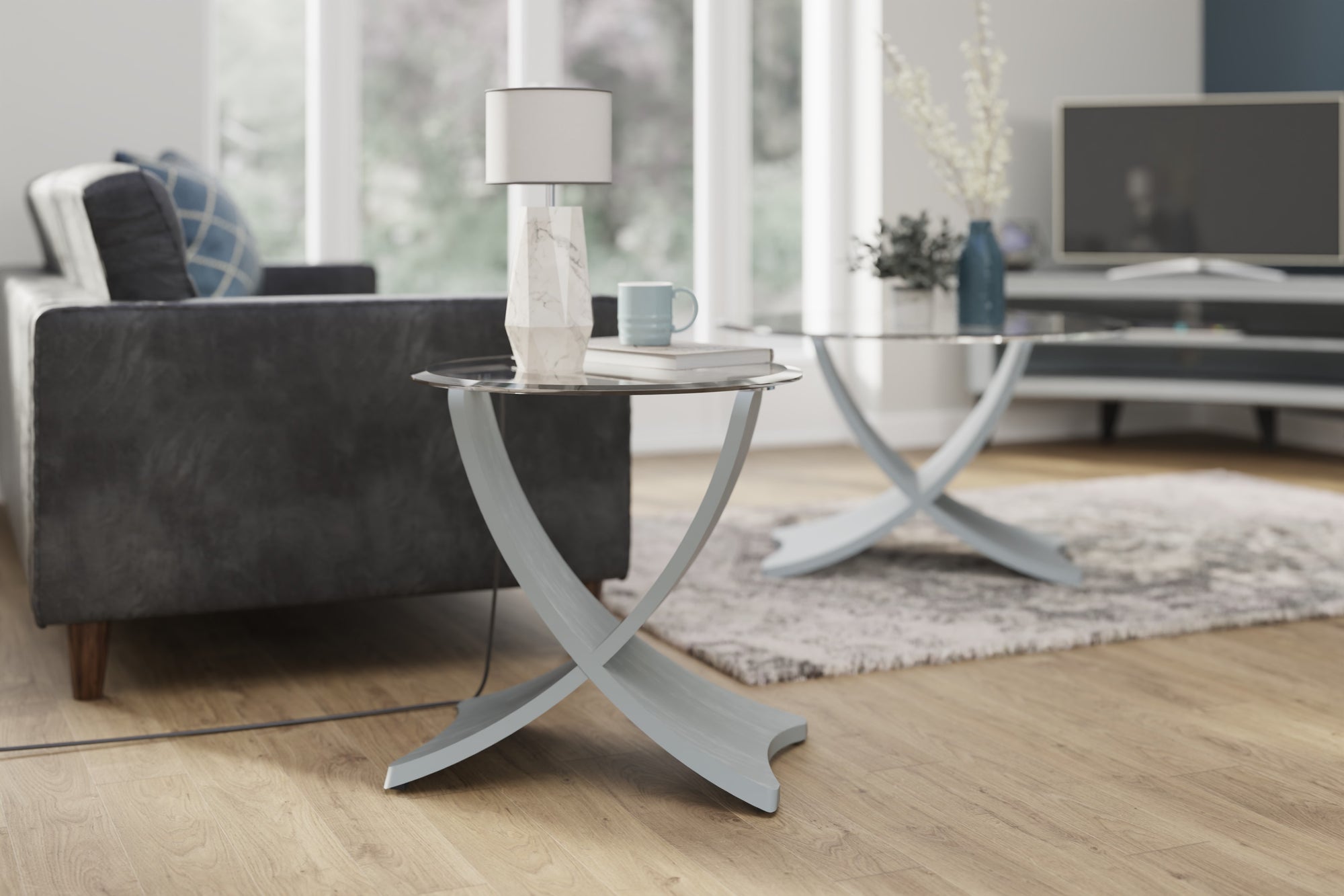 Jual Furnishings Siena Lamp Table Grey
