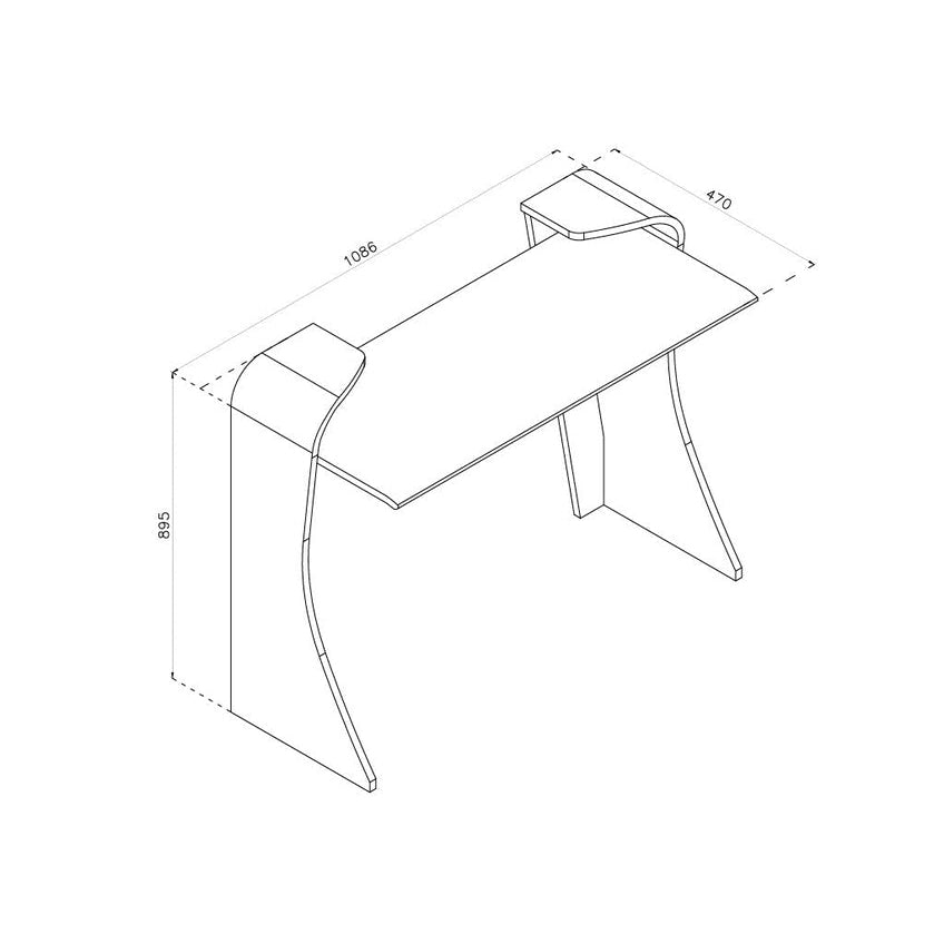 Jual Furnishings Oslo Desk Oak PC820 (Clearance)