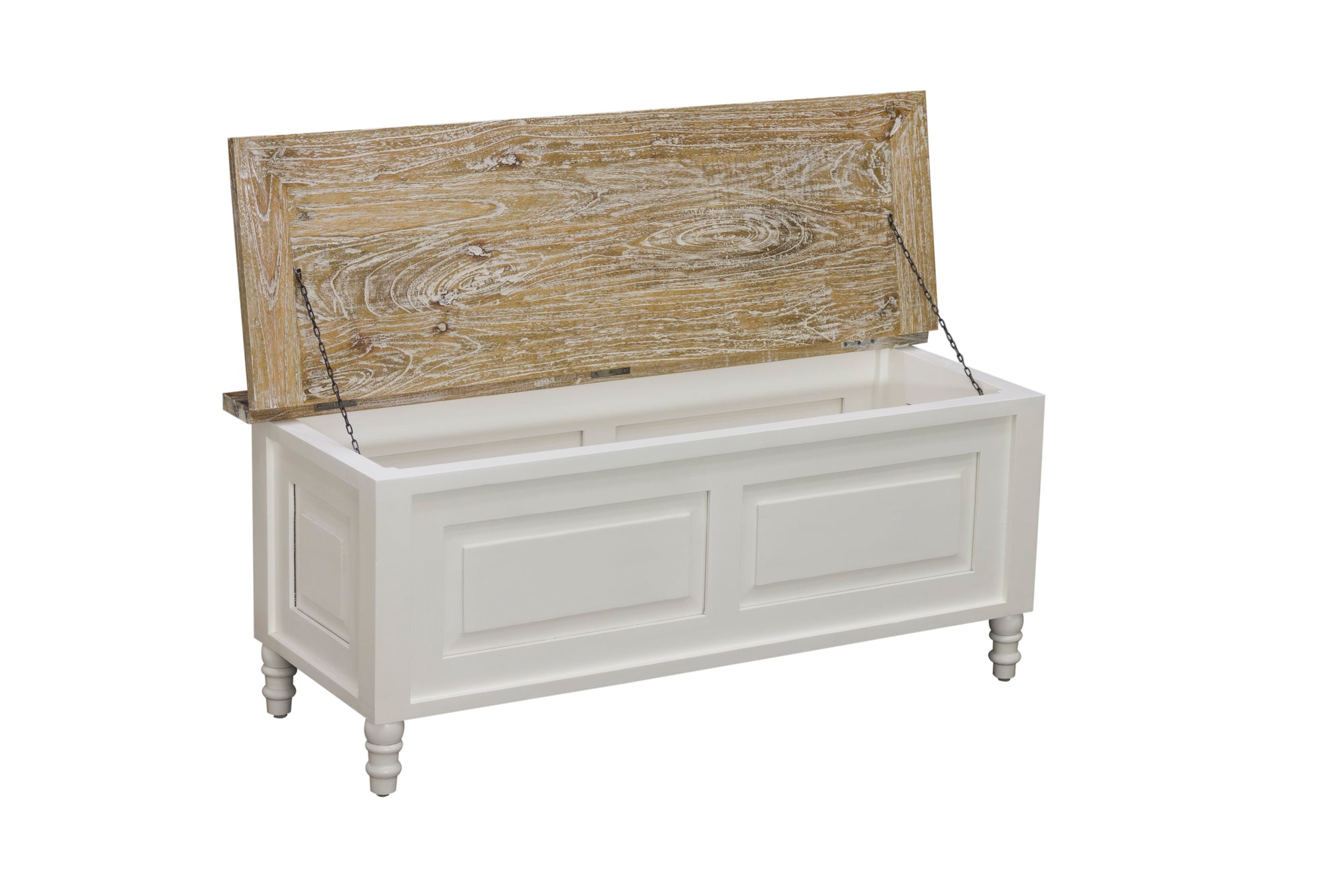 Bodiam Rochester Storage Bench or Trunk Antique White