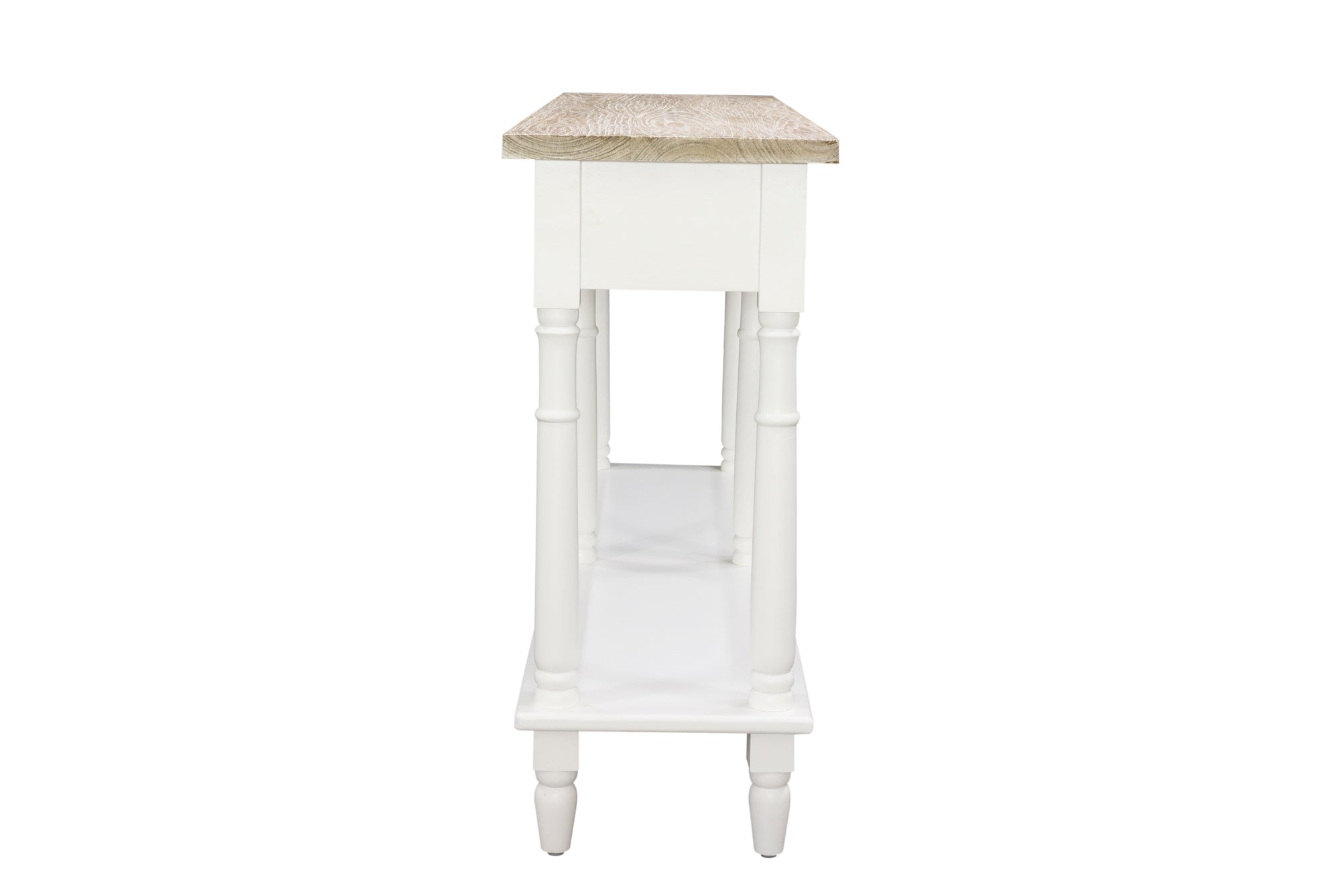 Bodiam Rochester 2 Drawer Console Table with Shelf Antique White