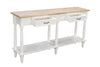 Bodiam Rochester 2 Drawer Console Table with Shelf Antique White