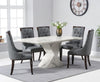 Allen 160cm Ivory White Marble Dining Table