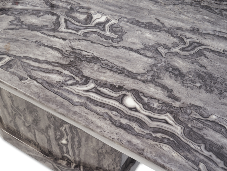 Como 200cm Grey Marble Dining Table