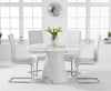 Ramiro 130cm Round Ivory White Marble Dining Table