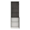 Axton Laconia Tall Glazed display cabinet (RH) in Slate Grey and Alpine White