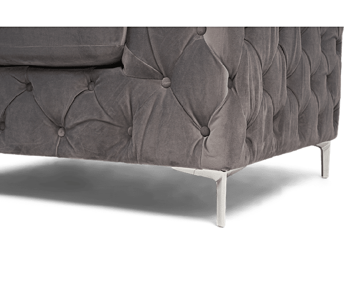 Alegra Grey Velvet ArmChair