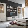 Axton Norwood Living Wide TV Unit In White With A Truffle Oak Trim