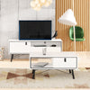 Axton Longwood Coffee Table With 1 Drawer In Matt White