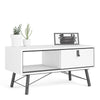 Axton Longwood Coffee Table With 1 Drawer In Matt White