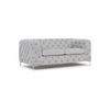 Alegra Grey Plush 2 Seater Sofa