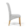 Hawksmoor Silver Grey Linen Effect Scroll Back Chair (Pair)