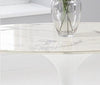 Brittney 160cm Oval White Marble Effect Dining Table