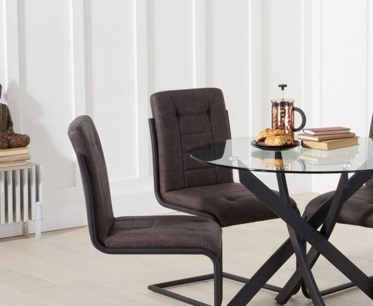 Mark Harris Marina 100cm Glass Dining Table