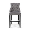 Hawksmoor Chandler Ring Back Brushed Velvet Grey Bar Chair