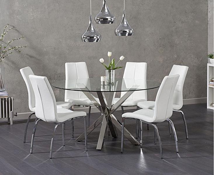 Remus Round Glass Dining Table 135cm
