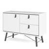 Axton Longwood Sideboard With 1 Door + 2 Drawers In Matt White