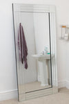 Carrington All Glass Bevelled Square Corner Full Length Mirror 174 x 85 CM